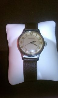 Mens Vintage Jaeger LeCoultre 1940s WWII Era Military Style Manual 