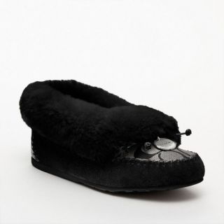 Coach Arleen Signature Suede Shearling Black White Multiple Sizes 