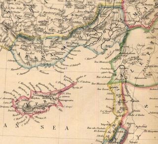 1860 Blackie Imperial Map of Turkey in Asia by Hughes
