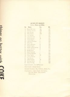 1964 1A Ingleside vs Archer City Championship Program