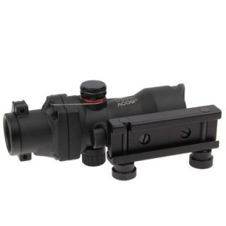 ACOG Style Red Green Dot Tactical Rifle Gun Scope Sight with Gun Mount 