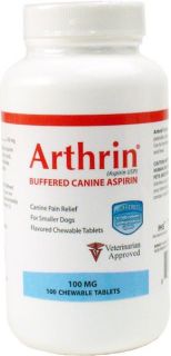 Arthrin Buffered Aspirin for SMALLER Dogs 100mg (100 Tablets)