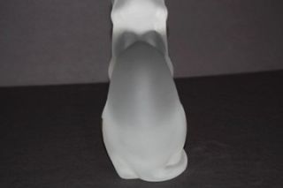 LALIQUE Crystal  Chat Assis Sitting Cat Figurine Sculpture #11603 