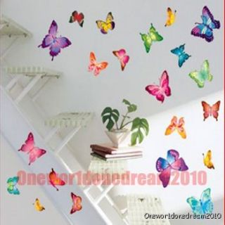 Butterfly Lot Art Deco Wall Sticker Paper Decal LH964