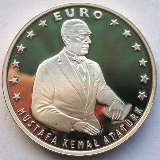Turkey 1999 Ataturk 4000 000 Lira Silver Coin Proof