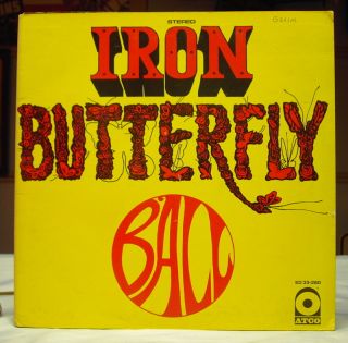 Iron Butterfly Ball LP Yellow Label Atco SD33 280 VG