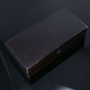 antique leather clad box by asser and sherwin