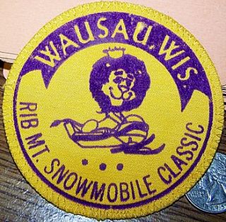 Vintage Unused Wausau Wi Rib Mountain Snowmobile Classic Purple Lion 