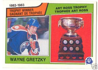 Wayne Gretzky OPC Card 204 1982 83 Art Ross Trophy
