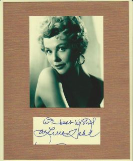 Arlene Dahl Autograph Signed Display Vintage Beauty Signature COA 