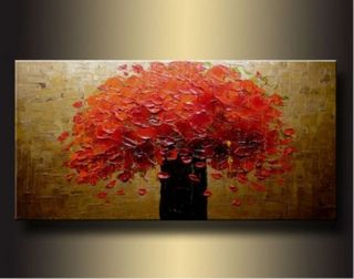   Abstract Oil Painting Tree Large Wall Art on Canvas No Frame