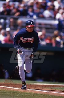 1996 Topps Baseball Slide Negative Chipper Jones Atlanta Braves