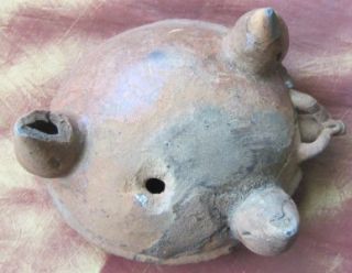 ancient pre columbian pottery figure armadillo bowl