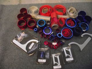 BRAIDED HOSE COVERINGS   ANODIZED FITTINGS AND MISC ENGINE DRESS UP 