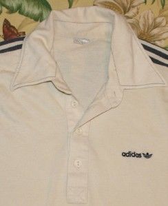 vtg 80s atp adidas tennis polo shirt medium m