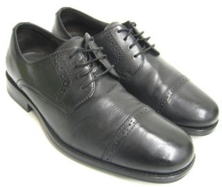   Murphy Mens Shoes Black Leather Atchison Cap Toe Oxfords 8 5 M