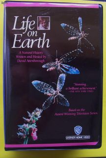 Life on Earth David Attenborough 1986 VHS 2 Tape Set Excellent Warner 
