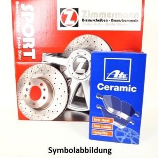 Zimmermann Sport Bremsscheiben Ate Ceramic Beläge Vorne 288mm PR Code 