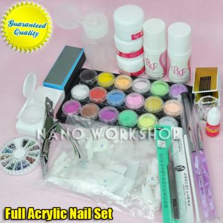 Premium Acrylic Nail Art Liquid Powder Full Kit 555