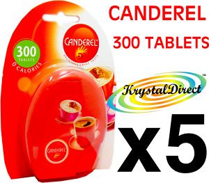 5X Canderel Artificial Sweetener 300 Tablets Dispenser