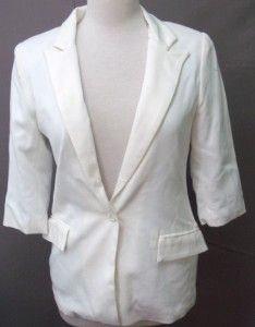 aryn k ladies white coat size medium