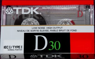 TDK D 30 SEALED Audio Blank Cassette Tape