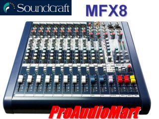 Soundcraft MFX8 compact 8 channel mixer MFX 8/2 NEW  