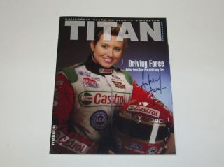 Ashley Force Autographed Signed Titan Magazine RARE John Force 