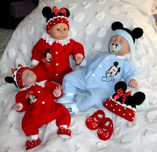 Luxurious Crochet Minnie Set for Reborn Baby Doll 20 22