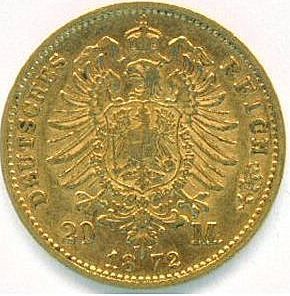 German State Saxony KM 1233 Gold Coin Frederick Augustus I 1872