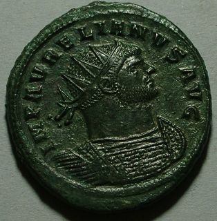 Aurelian EF Rare original ancient Roman coin AE antoninianus silvering 