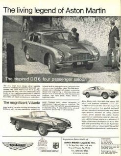 1966 Aston Martin DB 6 Volante The Living Legend Original Ad