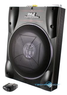 Pyle 10 Chopper Series Powered Low Profile Slim Subwoofer System w 
