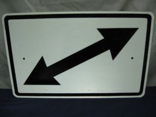 Authentic Double Arrow Real Road Traffic Street Sign 24 x 15 Steel 
