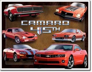 Camaro 45th Anniversary Vintage Car Garage Metal Tin Sign Home Decor 
