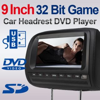 On Sale 2x9LCD Car Pillow Headrest Monitors DVD Player
