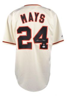 autographed willie mays jersey loa jsa certified product details 