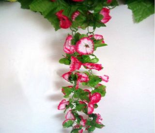 60 Flowers Handing Artificial Silk Fake Flower Vine Wedding Decor 