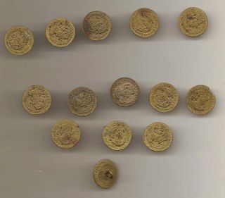 LOT OF 14 BUTTONS BASED ON ROMAN COINS An oddity Marcus Aurelius