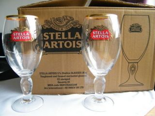 Stella Artois Glasses 33 CL Brand New