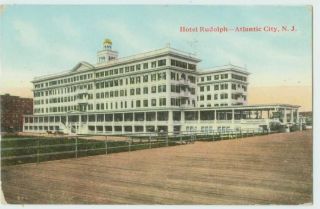 hotel rudolph atlantic city nj postcard 1910
