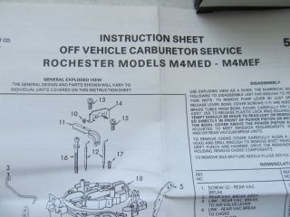 Rochester 4BBL M4MED M4MEF Carburetor Rebuild Kit Carter 902 1299 