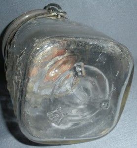 Hazel Atlas Glass Canning Jar 1 PT Good Luck Clover Vintage Antique 