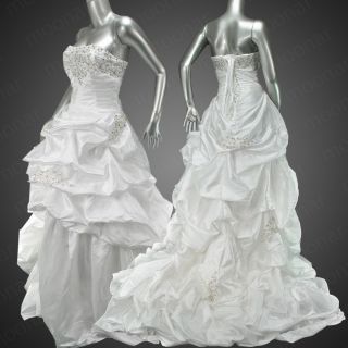 Gown Sweep Train Princess Wedding Brides Dress Stock Size AU8 10 12 14 