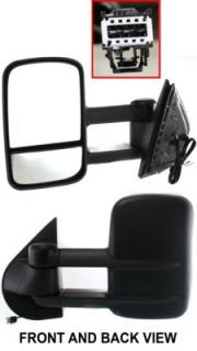 Towing Mirror New Heated Power Primered Driver Side Truck in Glass 