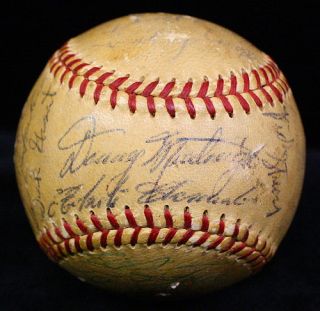 1959 PIRATES SIGNED AUTOGRAPHED TEAM BASEBALL w/ ROBERTO CLEMENTE JSA