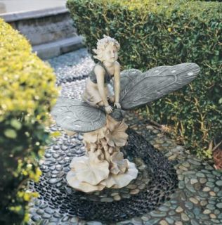 Fairy Butterfly Ride Garden Sculpture Home Statue
