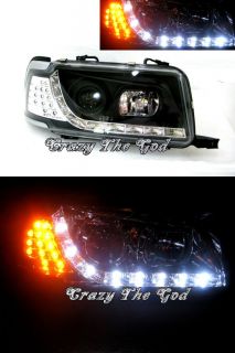 80 B4 91 95 Pro R8LOOK Headlight w LED Black for Audi
