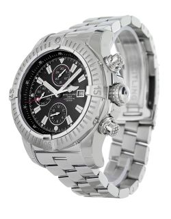 2012 Gents Breitling Super Avenger A13370 Automatic Steel Watch Black 