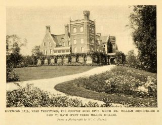 1899 Print William Rockefeller Rockwood Hall Tarrytown NY Residence 